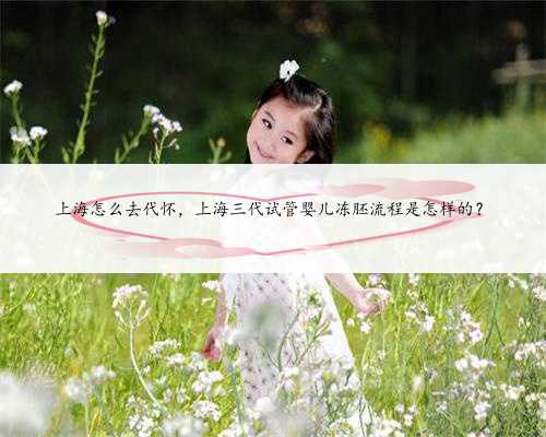 上海怎么去代怀，上海三代试管婴儿冻胚流程是怎样的？