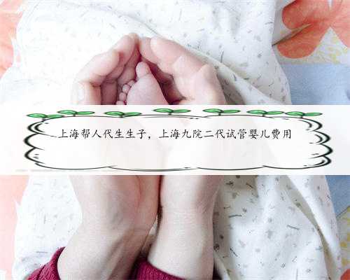 <b>上海帮人代生生子，上海九院二代试管婴儿费用</b>