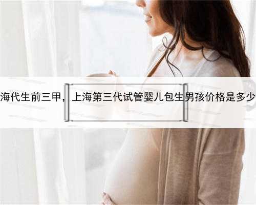 上海代生前三甲，上海第三代试管婴儿包生男孩价格是多少？
