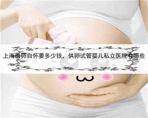 上海供卵自怀要多少钱，供卵试管婴儿私立医院有哪些